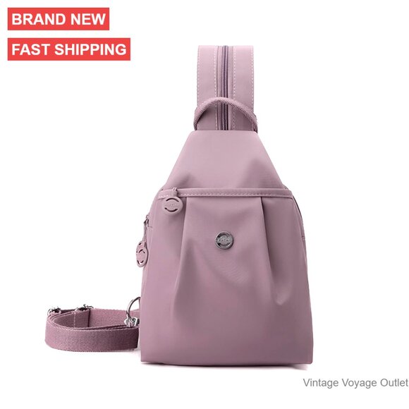 Convertible Backpack Crossbody Bag, Oxford Cloth, Water Resistant, Multi-Pocket